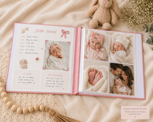 Personalized Baby Girl Scrapbook Album | 12x12 Memory Book